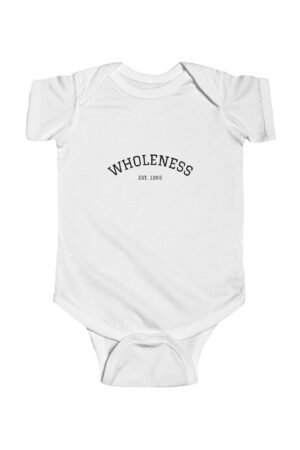 Wholeness Infant Bodysuit — Minimal Baby Onesie with 'WHOLENESS' Text